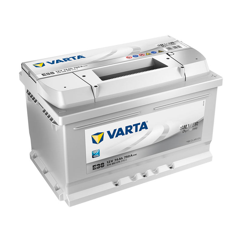 VARTA Silver Dynamic Batteri 12V 74AH 750CCA +høyre E38