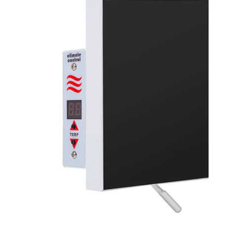 TCM RA 1000w Varmeovn infrarød med termostat Farge: Sort - 1000W Keramisk front IP33
