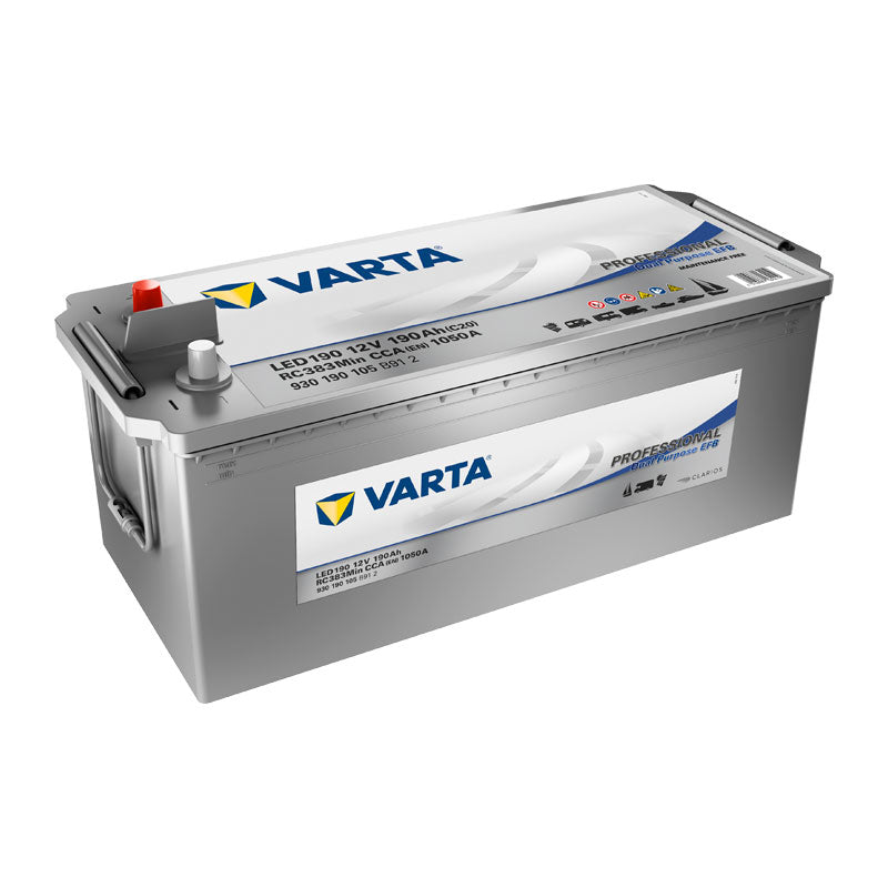 VARTA Fritidsbatteri EFB Batteri 12V 190AH 1050CCA