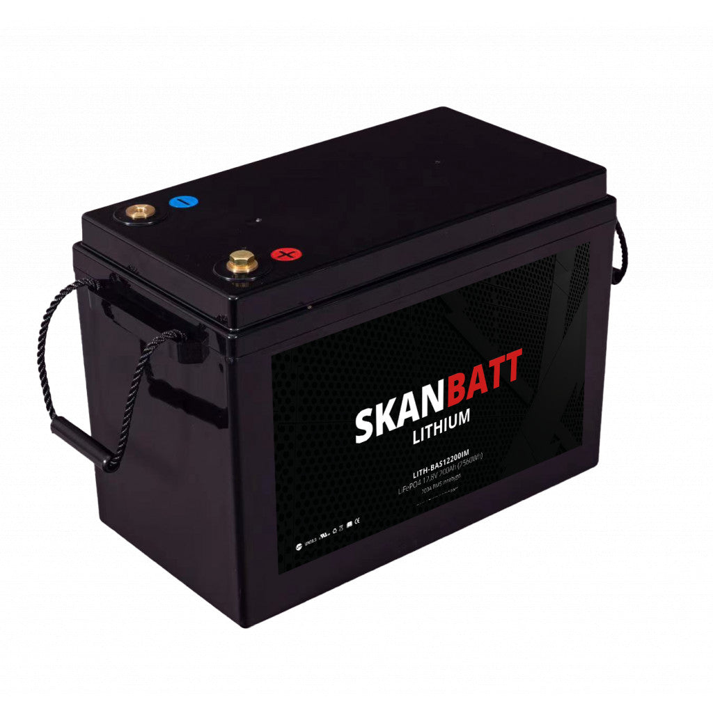 SKANBATT Lithium Batteri 12V 200AH 200A BMS