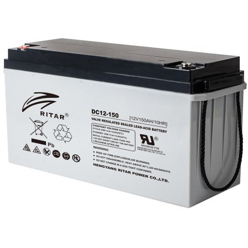 stromkilden-no - RITAR AGM Deep Cycle Batteri 12V 150AH (483x170x241mm) +venstre 210AH 100t - Batteri