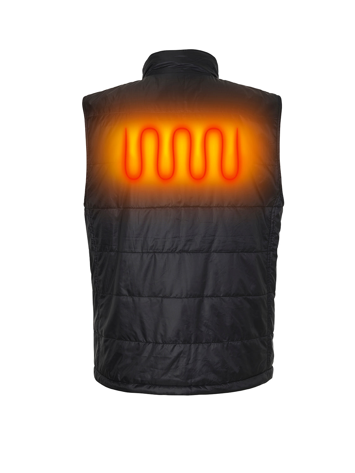 Herre-vest – Sort boblestoff