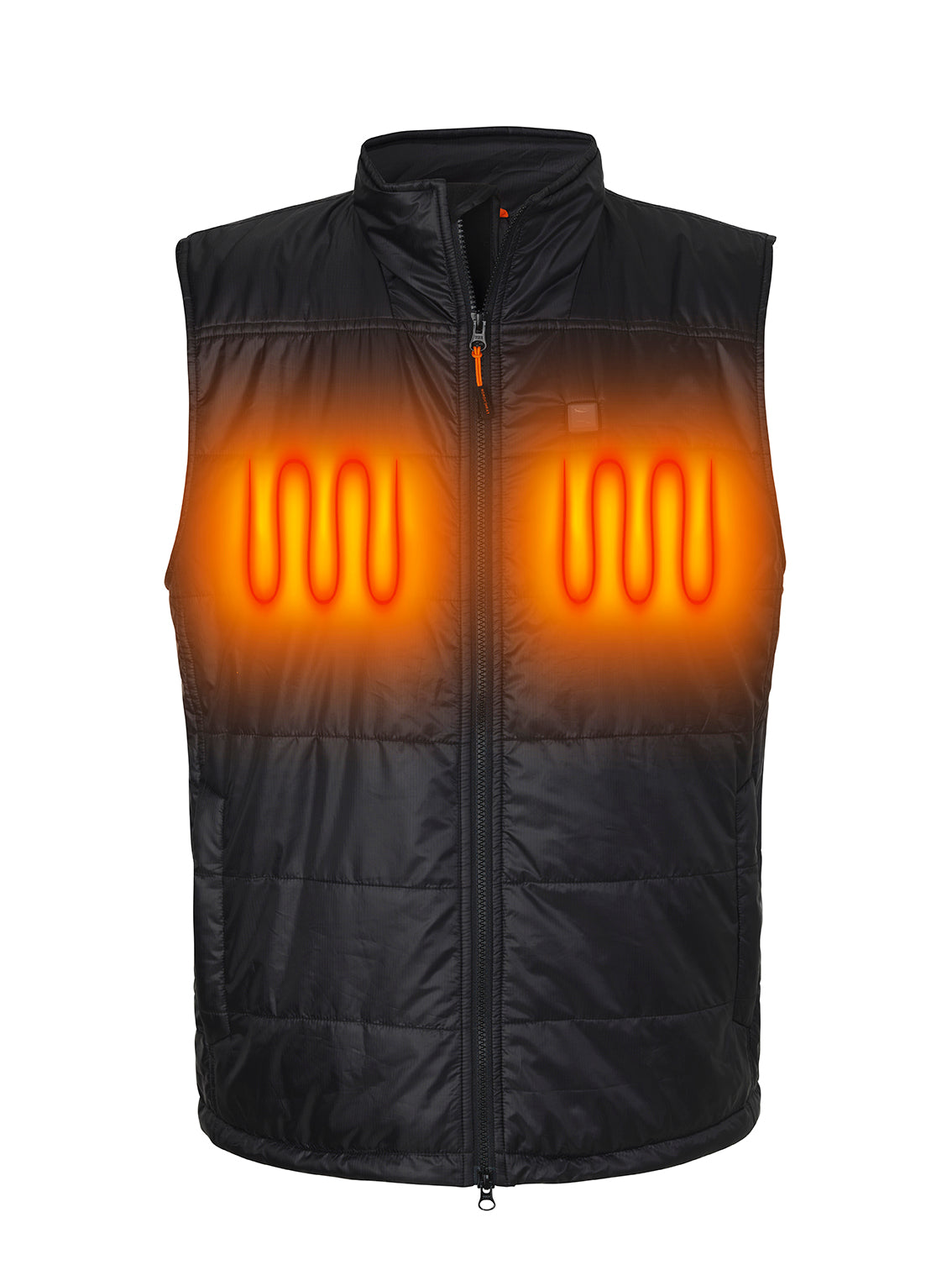 Herre-vest – Sort boblestoff