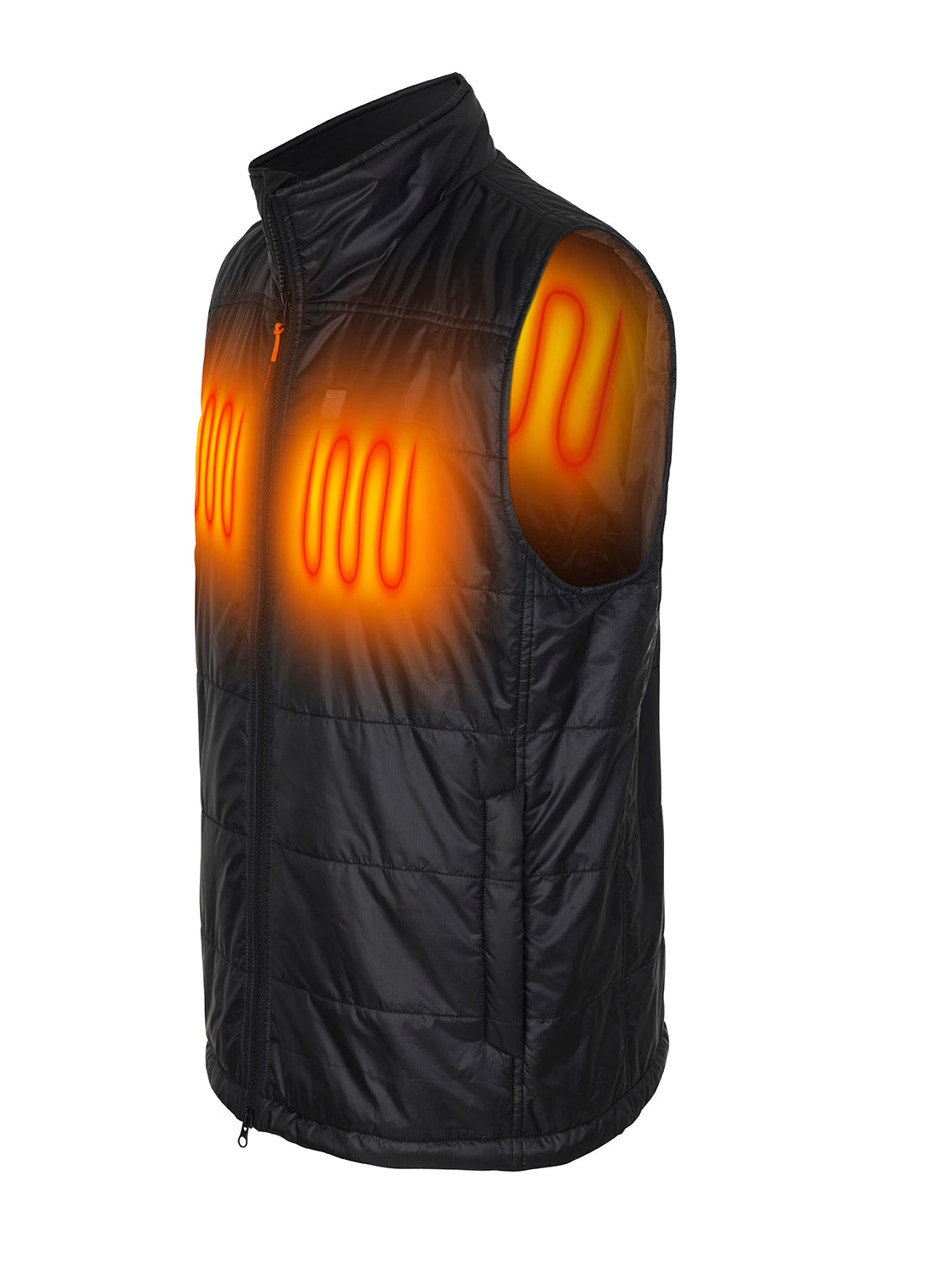 Herre-vest – Sort boblestoff