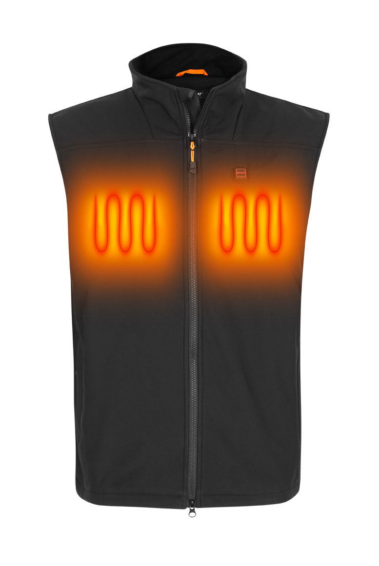 Herre-vest softshell – sort