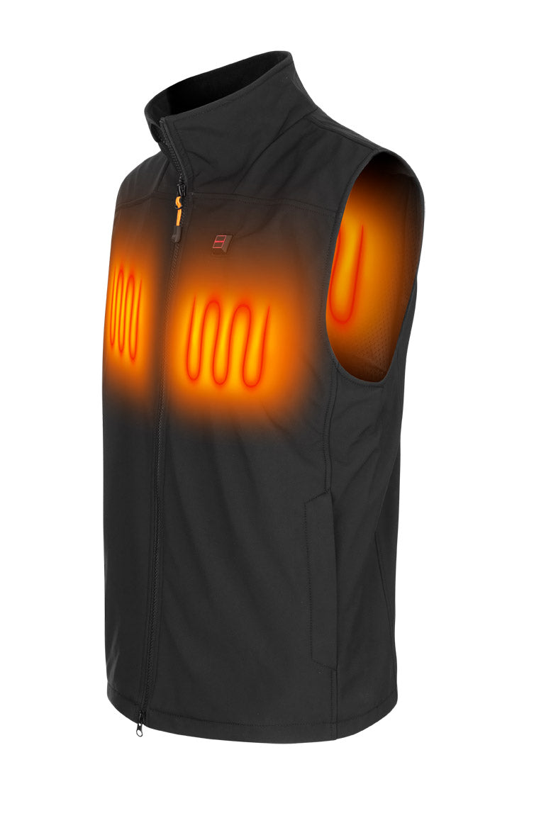 Herre-vest softshell – sort