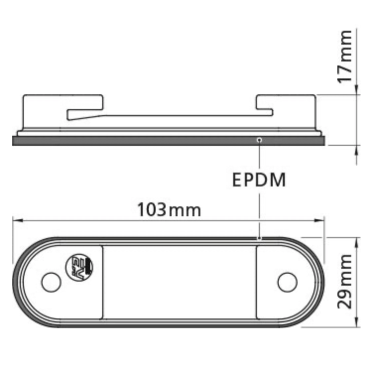 Skjematisk tegning av k2 speedclip / basicclip