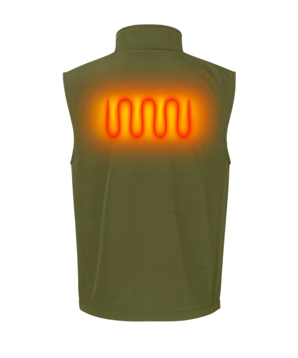 Herre-vest Softshell - Grønn