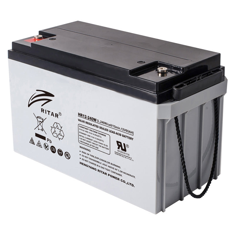 RITAR High Rate AGM Batteri 12V 65AH (350x167x182mm) M6