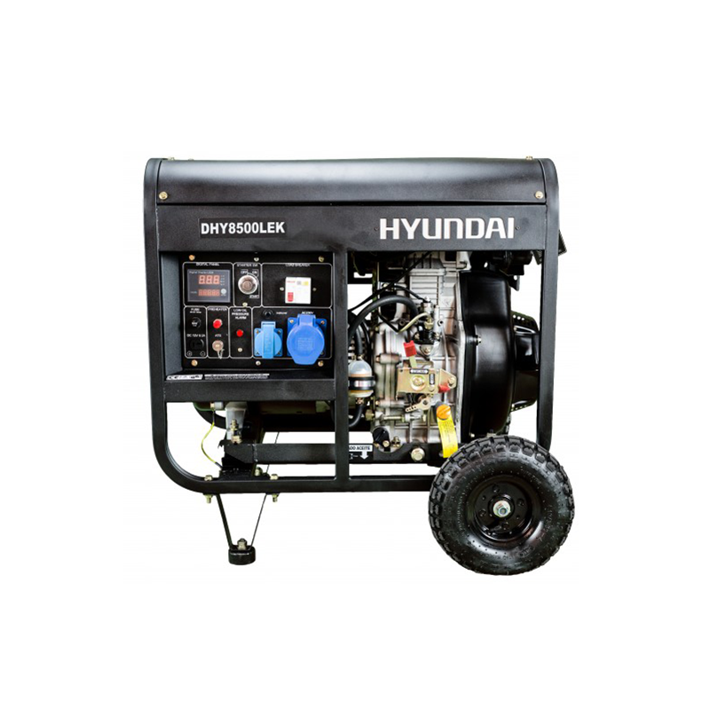 HYUNDAI DHY8500LEK Strømaggregat 6500W - Elektrisk start - Diesel
