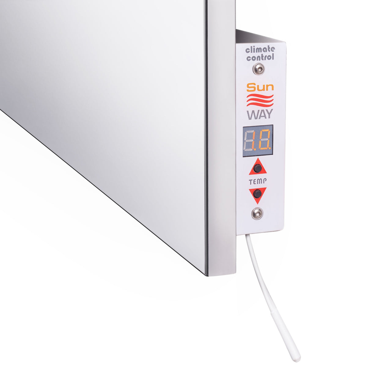 SWT RA 400  Håndklevarmer infrarød m/termostat. Polert Rustfritt stål 400 W IP33