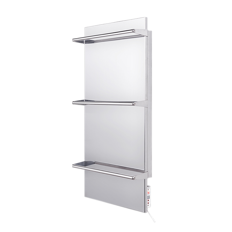SWT RA 150  Håndklevarmer infrarød m/termostat. Polert Rustfritt stål 150W IP33