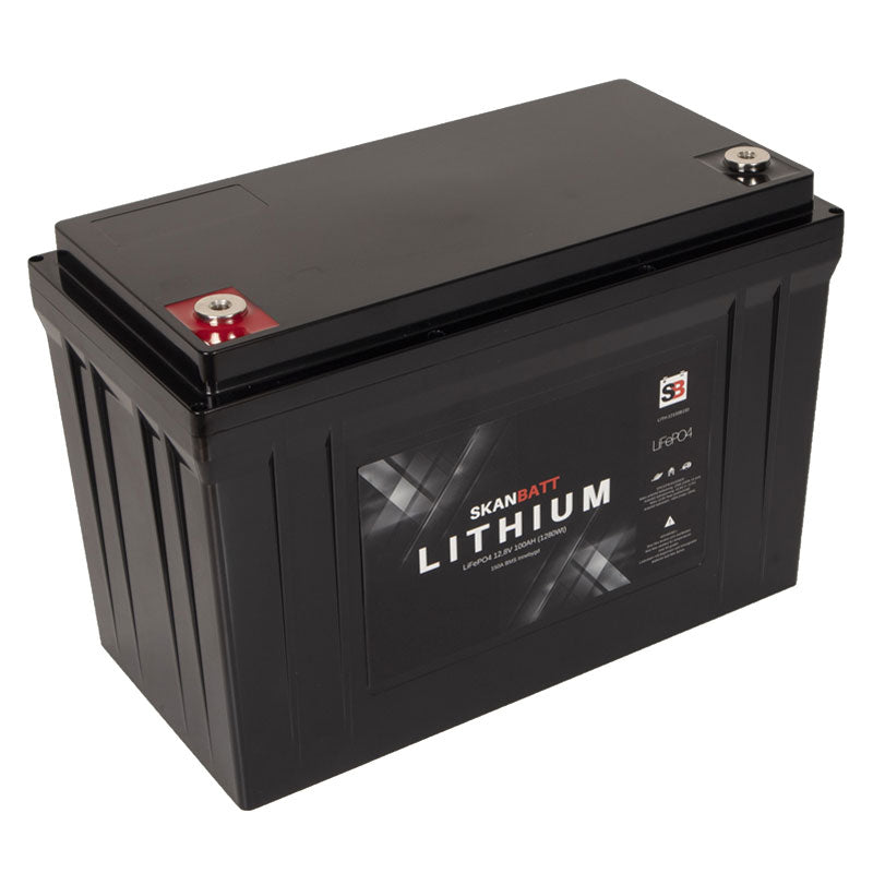 SKANBATT Lithium Batteri 12V 100AH 150A BMS