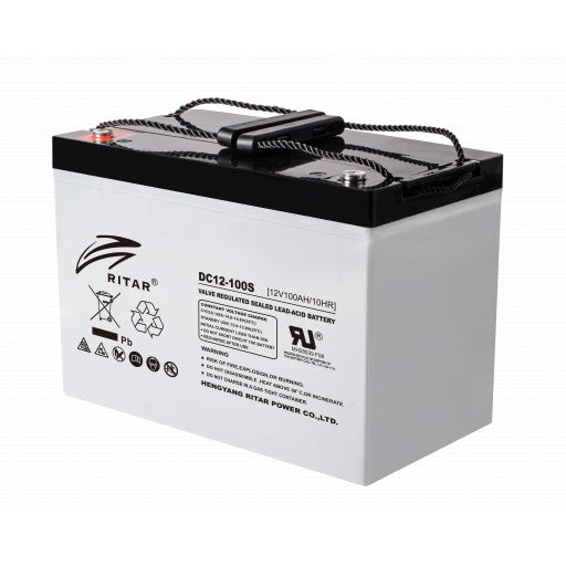 stromkilden-no - RITAR AGM Deep Cycle Batteri 12V 100AH (307x169x211mm) +venstre 140AH 100t - Batteri