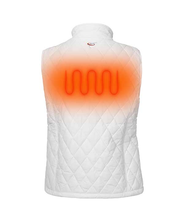 Dame-vest hvit